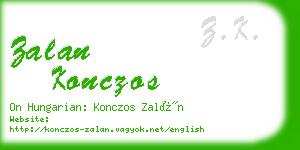 zalan konczos business card